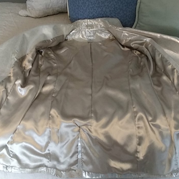 Chicos gold leather trench, EUC - Picture 5 of 14
